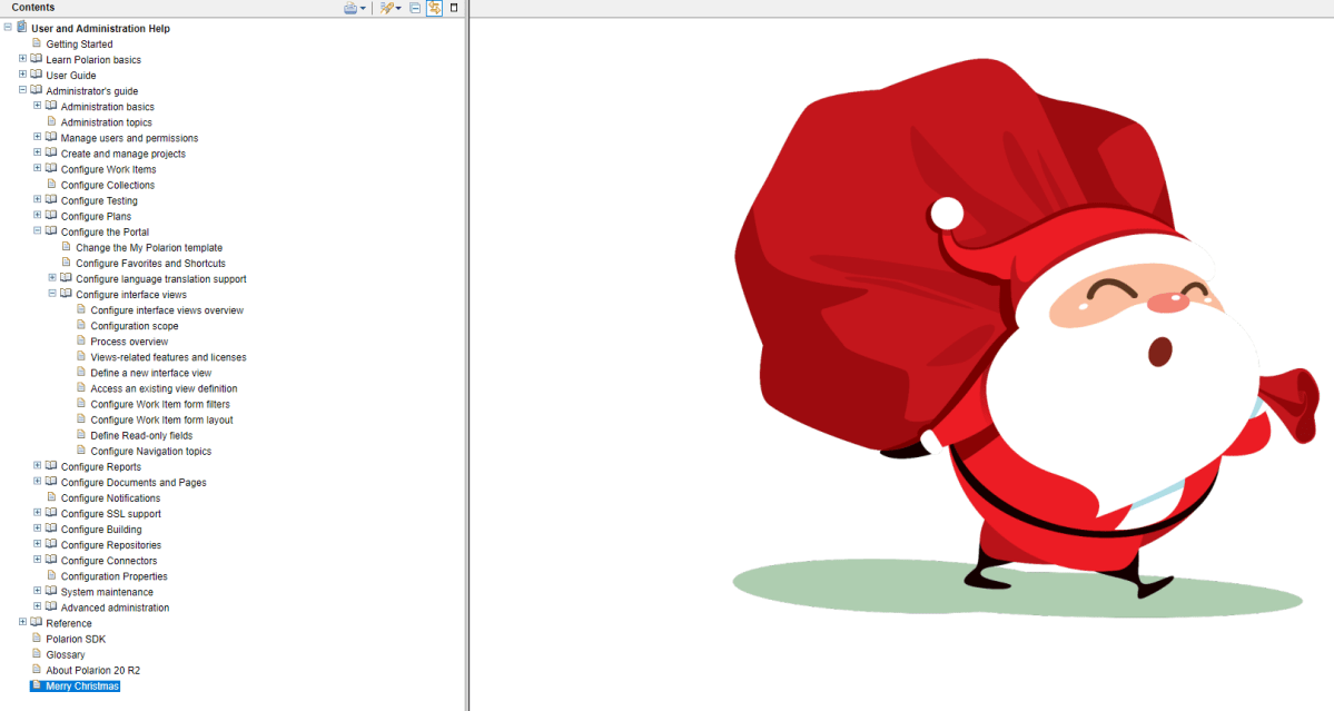Change the Polarion help (e.g. add your custom documentation) – Before&nbsp;22R2